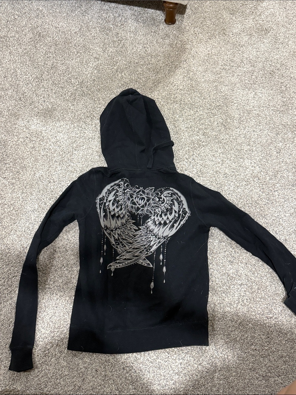 Metal Mulisha Black Zip-Up Hoodie with Gray Graphic